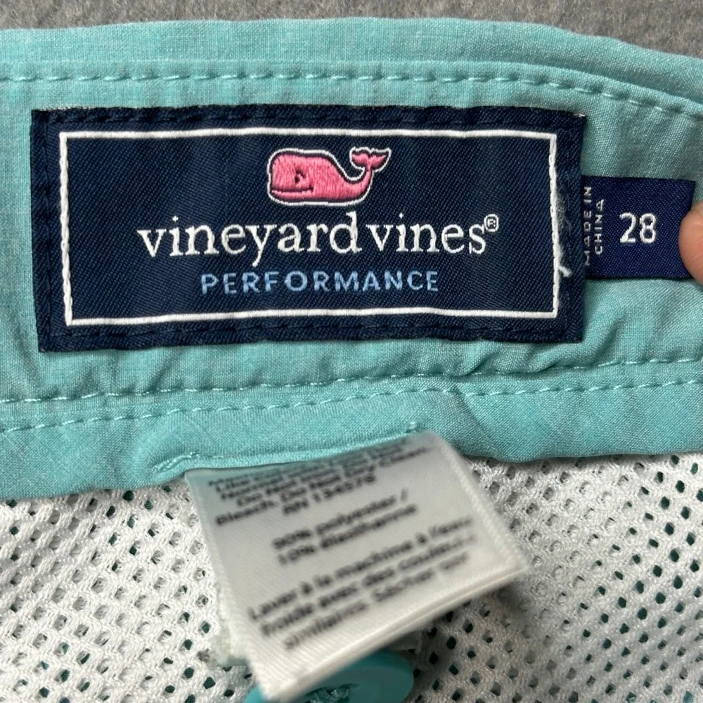 Vineyard Vines Breaker Shorts Mens 28 Green Performance Stretch Golf Casual